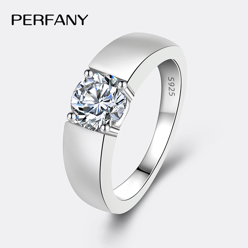 Gardening Tools Brands - PERFANY 0.5/1CT Anello Moissanite per uomo