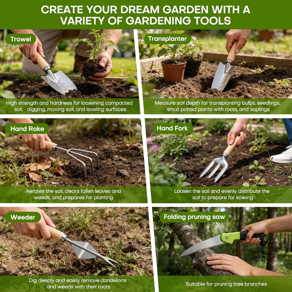 Set Completo di 62 Attrezzi da - Gardening Tools Set Gift recensione e prezzo