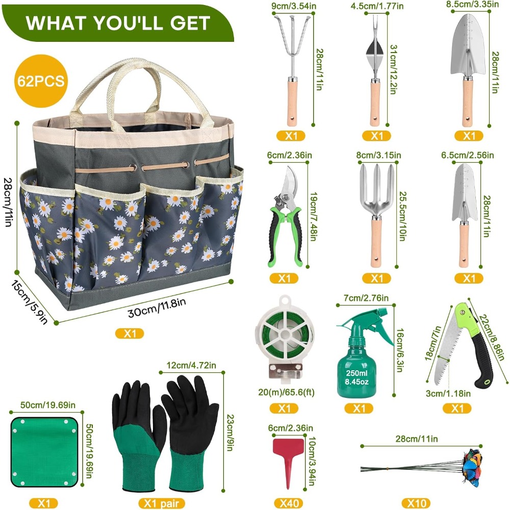 Set Completo di 62 Attrezzi da - Gardening Tools Set Gift recensione e prezzo
